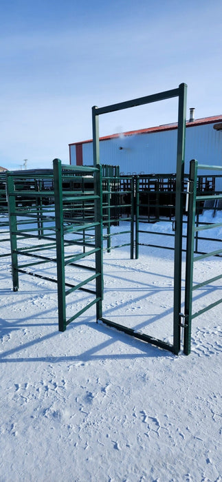 Panels & Gates - Lakeland 10ft Powder Coated Panel with Man Gate - Lakeland Farm and Ranch