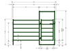 Panels & Gates - Lakeland 10ft Powder Coated Panel with Man Gate - Lakeland Farm and Ranch