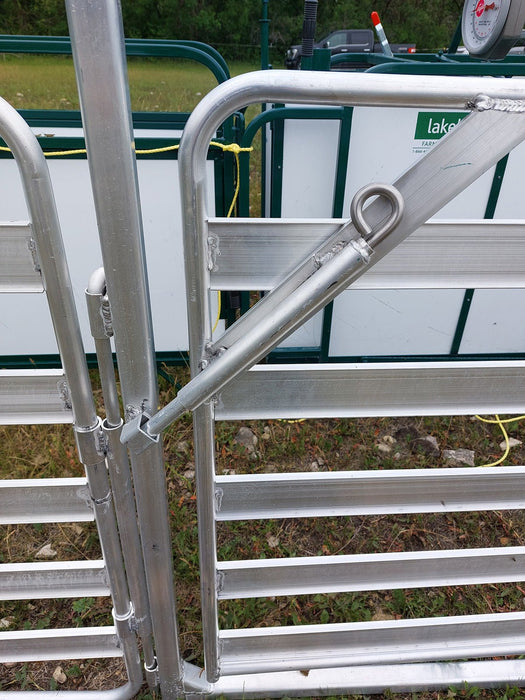 Panels & Gates - Lakeland 3 ft Aluminum Easy Man Gate - Lakeland Farm and Ranch