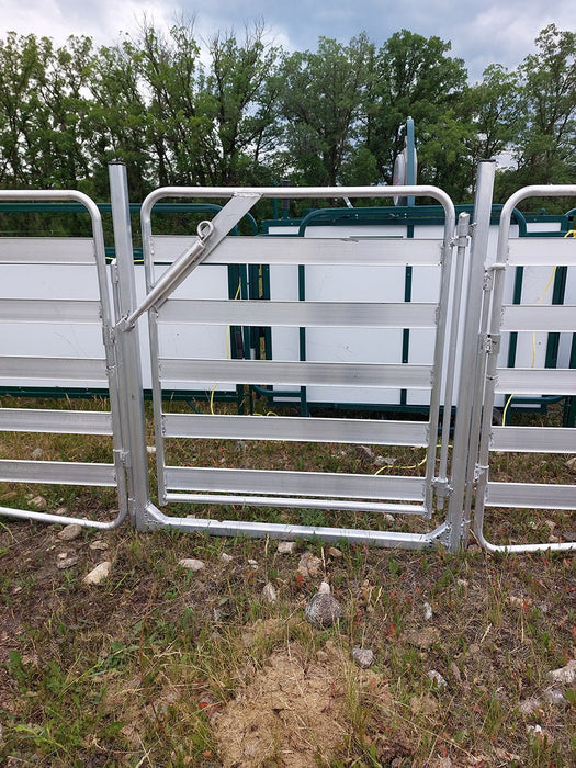 Panels & Gates - Lakeland 3 ft Aluminum Easy Man Gate - Lakeland Farm and Ranch