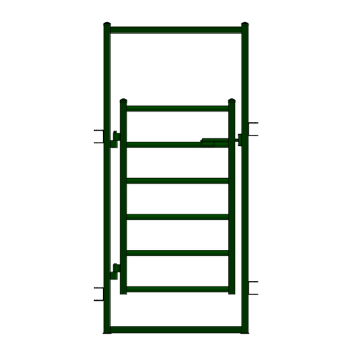 Panels & Gates - Lakeland 4ft Powder Coated Man Gate (Gate in Frame) - Lakeland Farm and Ranch