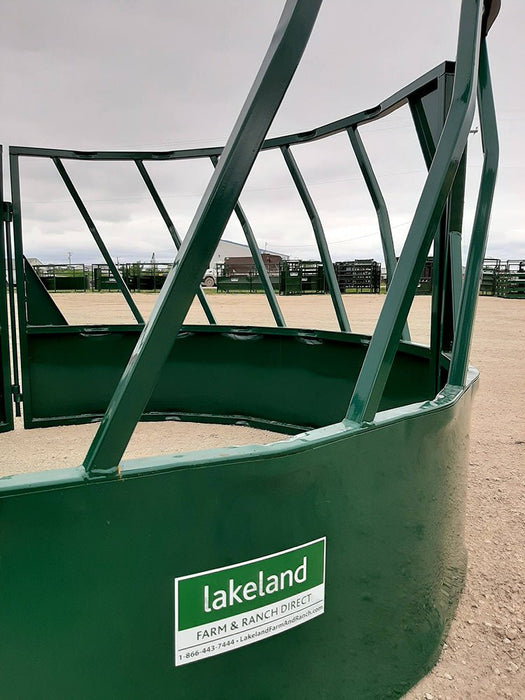 Bale Feeders - Lakeland Heavy Duty Slant Bar Round Bale Feeder - Lakeland Farm and Ranch