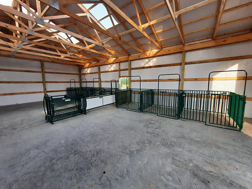 Panels & Gates - Lakeland Heavy Duty Spindle Penning Panel with Man Door - Lakeland Farm and Ranch