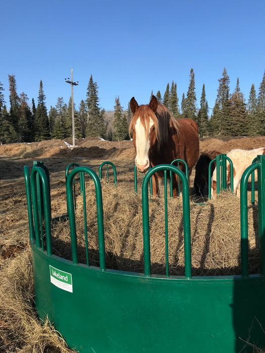 Bale Feeders - Lakeland Heavy Duty Tombstone Round Bale Feeder - Lakeland Farm and Ranch