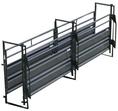 Alleys - Priefert 20' Sheeted Adjustable Alley & Alley Stop - Priefert