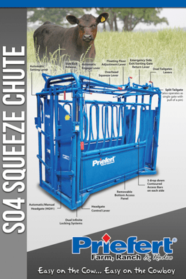 Cattle Chutes - Priefert Squeeze Chutes - Model S04 - Priefert