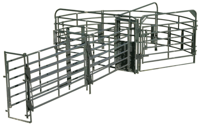 Crowding Sweeps - Priefert Sweep w/20' Adj. Alley, Block & Load Gates - Priefert