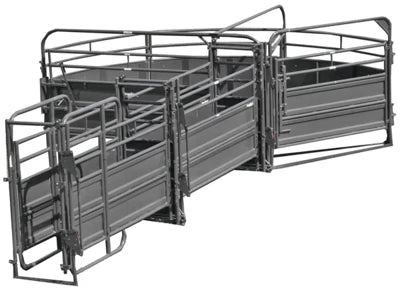 Crowding Sweeps - Priefert Sweep w/20' Adj. Alley, Preg Panels, Blocking Gates & 8' Sorting Gate - Priefert