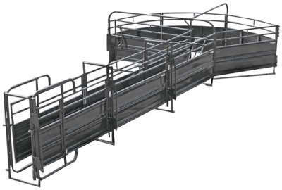 Crowding Sweeps - Priefert Sweep w/30' Adj. Alley & Preg Panels - Priefert