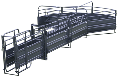 Crowding Sweeps - Priefert Sweep w/30' Adj. Alley, Preg Panels & Blocking Gate - Priefert