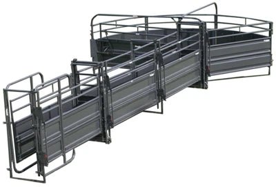 Crowding Sweeps - Priefert Sweep w/30' Adj. Alley, Preg Panels, Blocking Gates & 8' Sorting Gate - Priefert