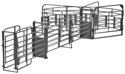 Crowding Sweeps - Priefert Sweep w/30' Adjustable Alley, Preg Panels, Block Gates & Load Gate - Priefert