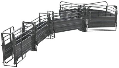 Crowding Sweeps - Priefert Sweep w/32' Adj. Alley, 45 Deg. Trun, Preg Panels, Blocking Gates & 8' Sorting Gate - Priefert