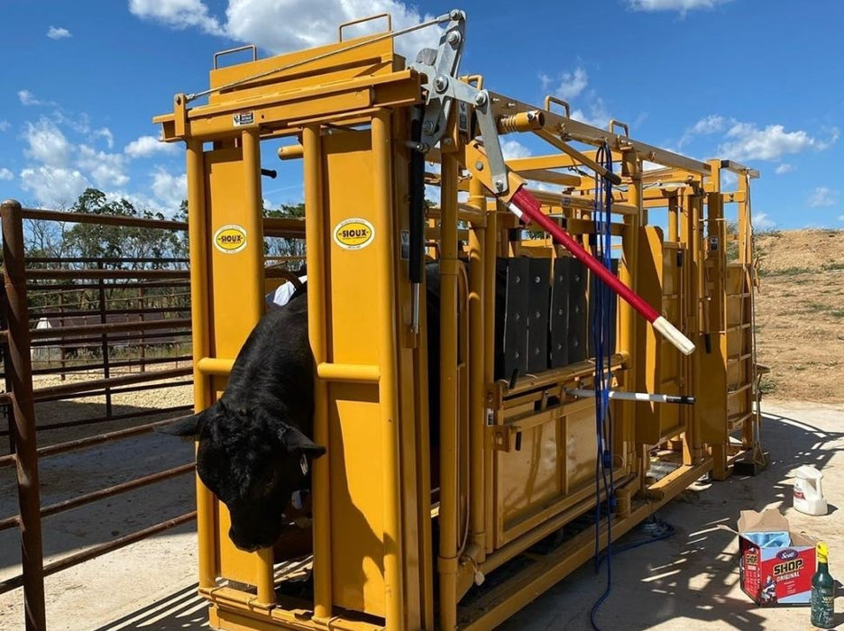 Cattle Chutes - Sioux Steel Squeeze Chute – Manual Head Gate - Sioux Steel