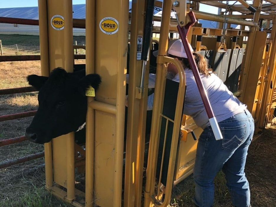 Cattle Chutes - Sioux Steel Squeeze Chute – Manual Head Gate - Sioux Steel